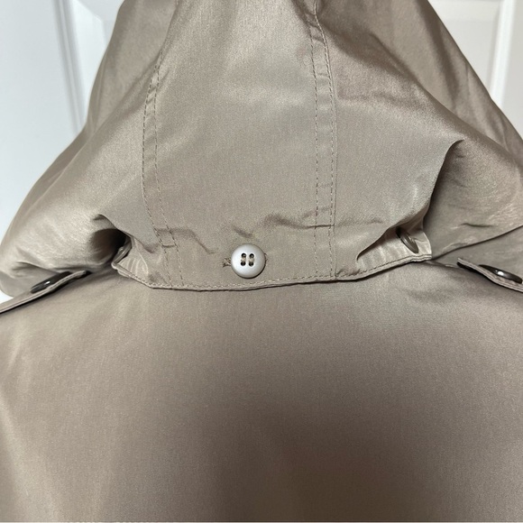 Calvin Klein Mid-Length Single Breasted Trench Coat Raincoat Removable Hood M - Picture 8 of 16